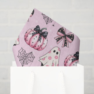 Pink Halloween Ghost Tissue Paper