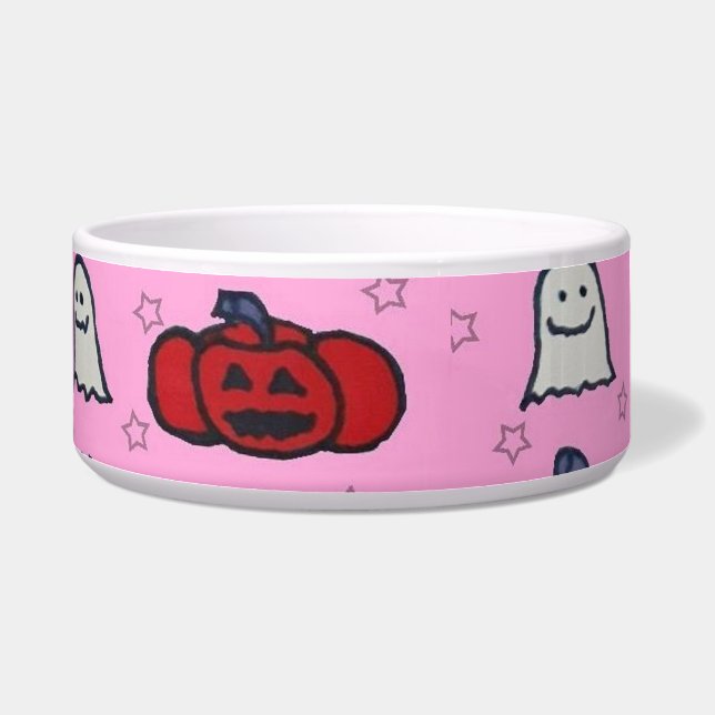 Pink Halloween Ghosts, Bats, and Jack o Lanterns (Left)