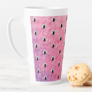 Pink Halloween Latte Mug by Poet Adiela Akoo