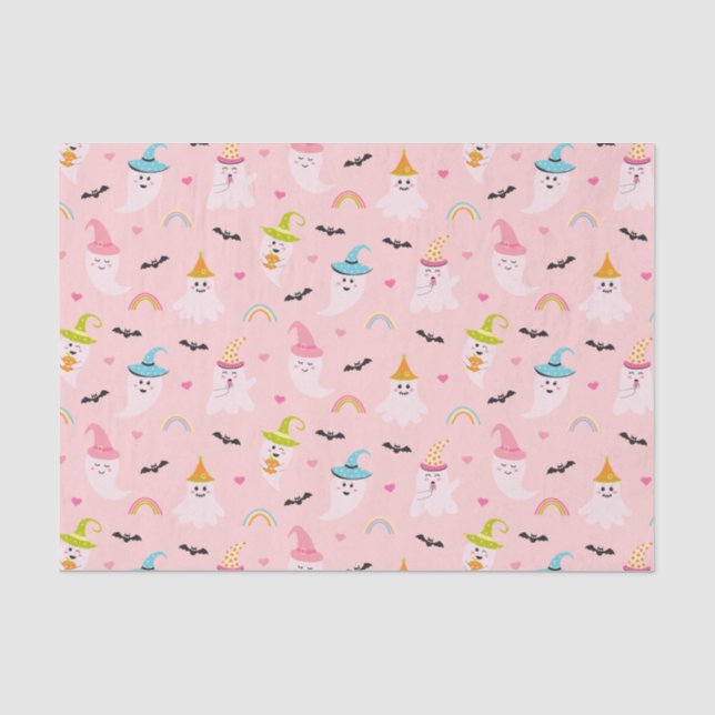 Pink Halloween Tissue Paper (Front)
