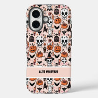 Pink Halloween Trick or Treat Custom Name