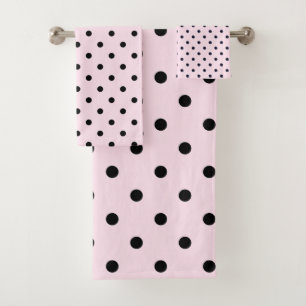 PINK HAMPTONS SPOT BATHROOM TOWEL SET