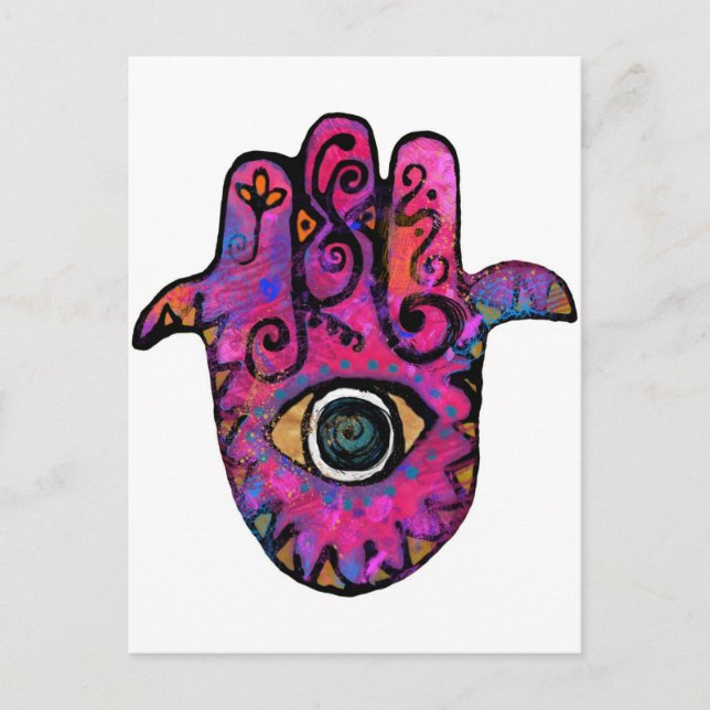 **PINK HAMSA** POSTCARD (Front)