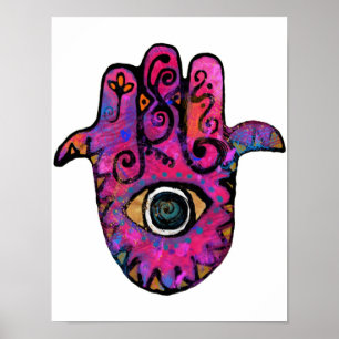 Pink Hamsa Poster