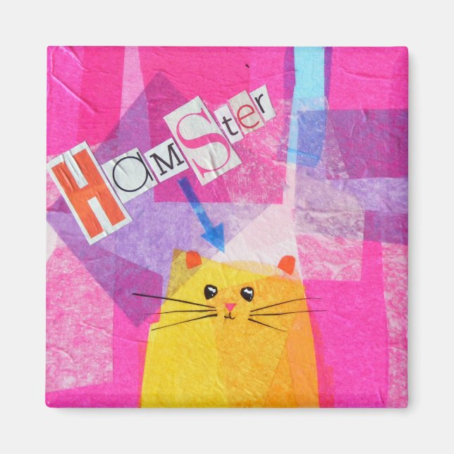 Pink Hamster Magnet (Front)