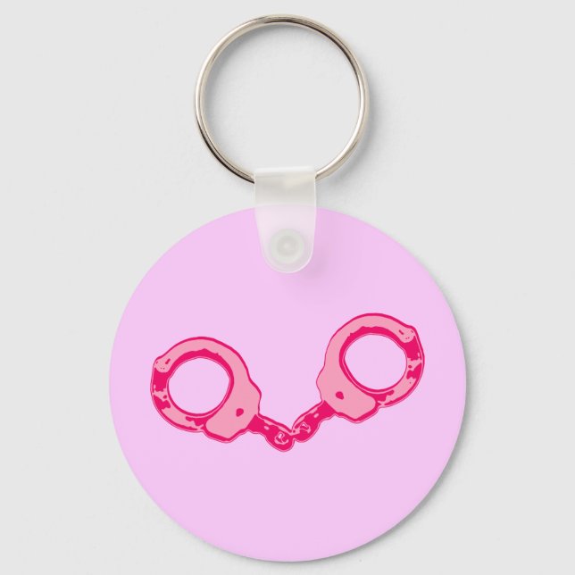 Pink Handcuffs Keychain (Front)