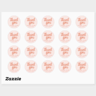 Pink Handwriting RetroWedding Rectangular Sticker