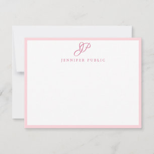 Pink Handwritten Script Monogram Simple Template