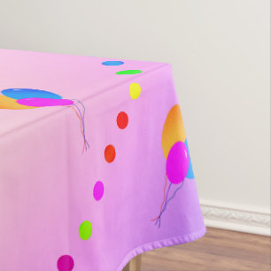 PINK Happy 10th Birthday   Editable Tablecloth