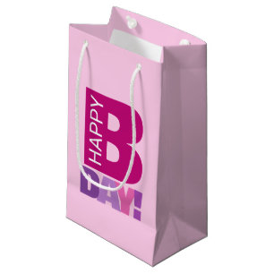 Pink Happy Anniversaire petit sac cadeau