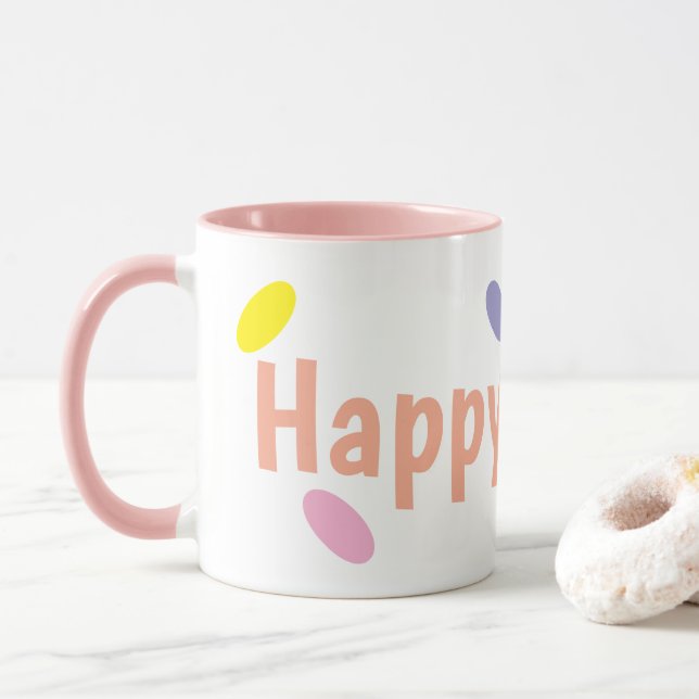 Pink Happy Bunny  Mug (With Donut)