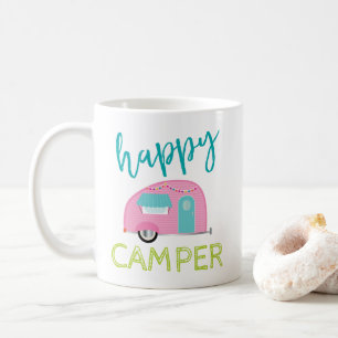 Pink Happy Camper Coffee Mug
