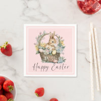 Pink Happy Easter Bunny