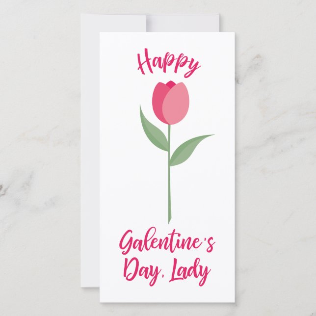 Pink Happy Galentine´s Day for Best Friend Card (Front)