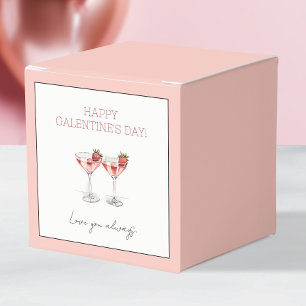 Pink Happy Galentine's Day Cocktails Love You Bff Favor Box