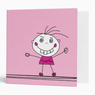 pink happy monster enjoys sunshine binder