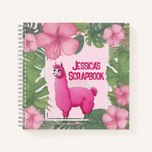 Pink Happy Smiling Lama Notebook