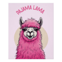 Pink Happy Smiling Lama