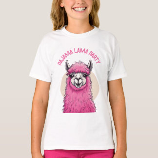 Pink Happy Smiling Lama T-Shirt