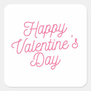 Pink Happy Valentine's Day   Sticker