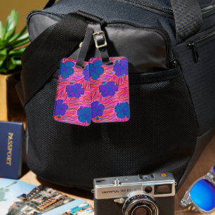 Pink Hawaii Dreams Tropical Print Luggage Tag