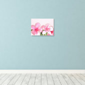 Pink Hawaiian Hibiscus Flowers Canvas Print (Insitu(Wood Floor))