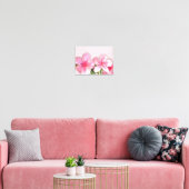 Pink Hawaiian Hibiscus Flowers Canvas Print (Insitu(LivingRoom))