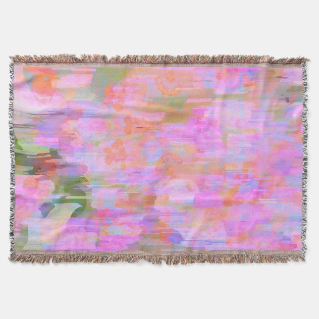 Pink Haze Throw Blanket (Front)