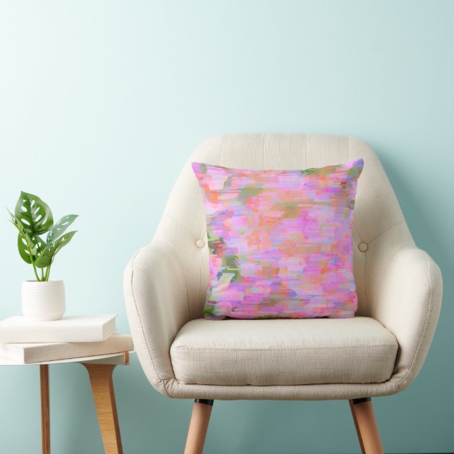 Pink Haze Throw Pillow (Chair)