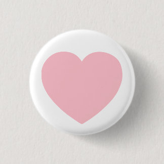 Pink Heart 1 Inch Round Button