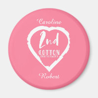 Pink Heart 2nd Cotton Wedding Anniversary