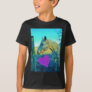 Pink Heart and Yellow Horse T-Shirt