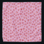 Pink Heart Bandana<br><div class="desc">Watercolour Heart Design on pink background.
Other colours available.

Please contact me for customization and special requests.
(c) Zoe Chapman Design</div>
