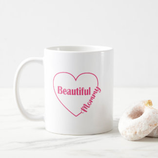Pink Heart Beautiful Mommy Coffee Mug
