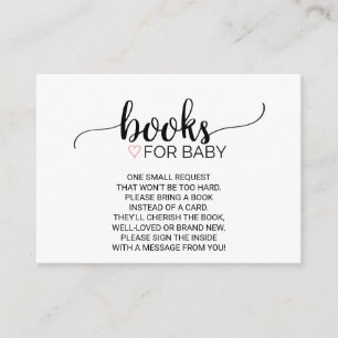 Pink Heart Black Calligraphy Book Request Insert