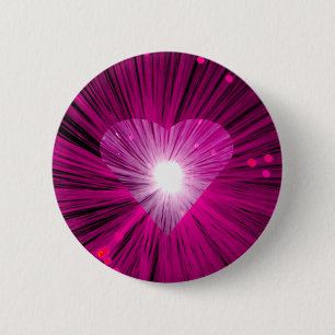 Pink Heart bouton rond badge