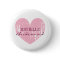 Pink heart bridesmaids buttons | Personalized name
