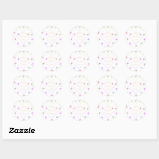 Pink Heart Butterfly girl baby shower  Classic Round Sticker