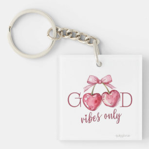 Pink Heart Canvas Bag,Positive Quotes Bag,Cutegift Keychain