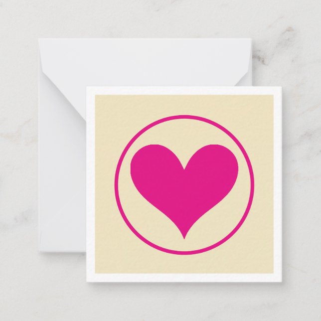 Pink heart  card (Front)