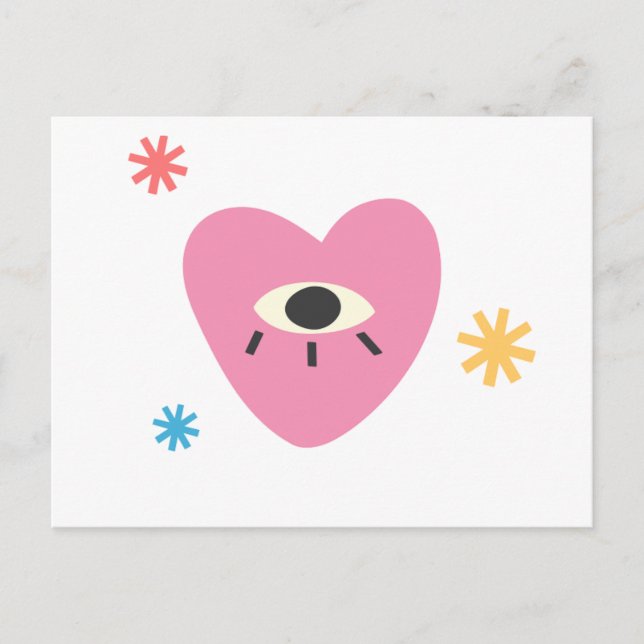 Pink heart card  (Front)