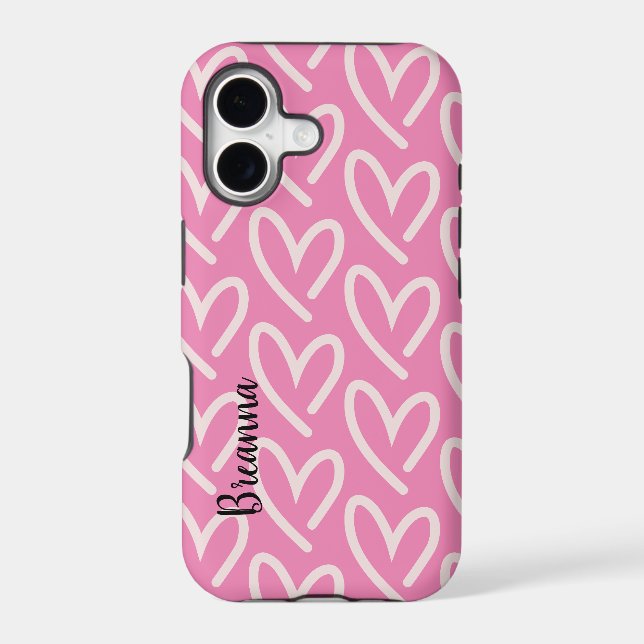 Pink Heart  Case-Mate iPhone Case (Back)