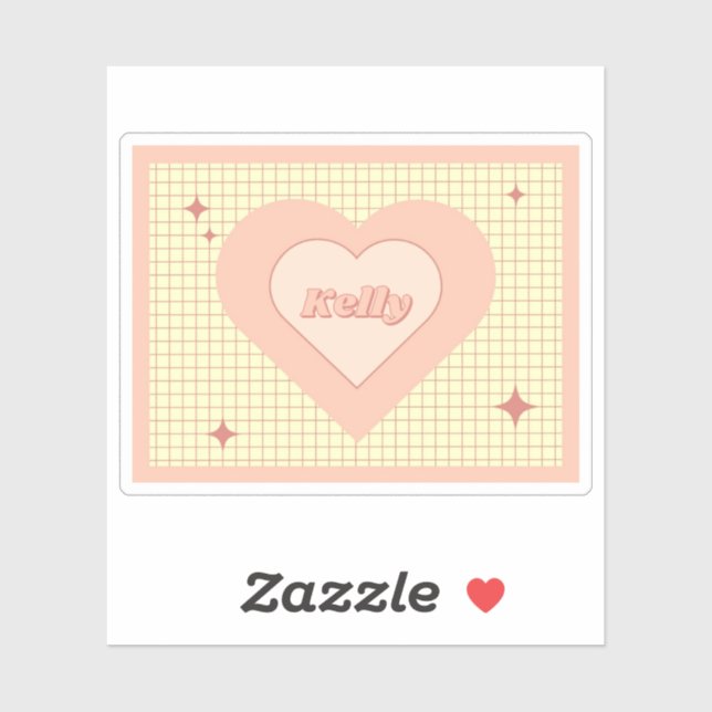 Pink Heart Chequered Pattern Valentine's Day (Sheet)