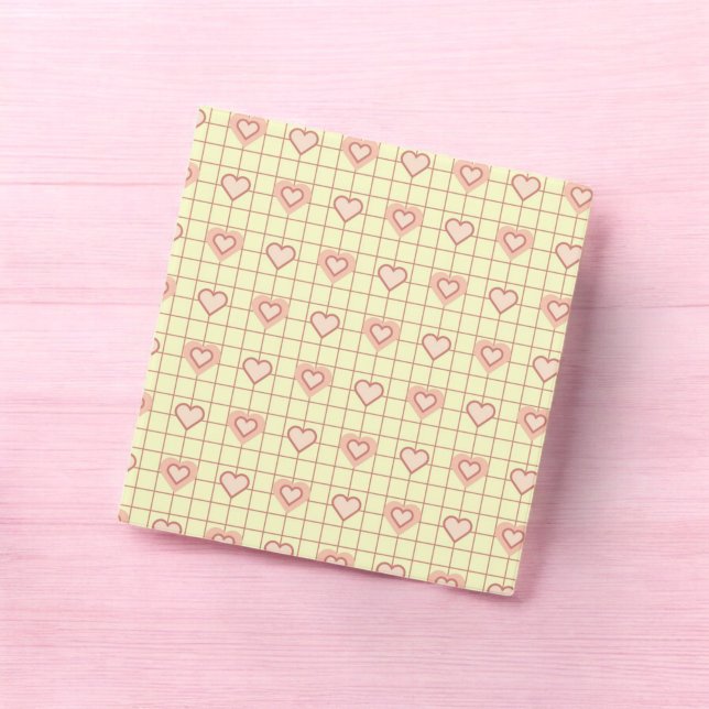 Pink Heart Chequered Pattern Valentine's Day Binder (Creator Uploaded)