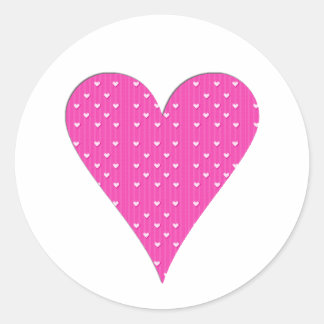 Pink Heart Collection Classic Round Sticker