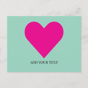 Pink Heart Custom Postcard