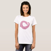 Pink heart dragon on white