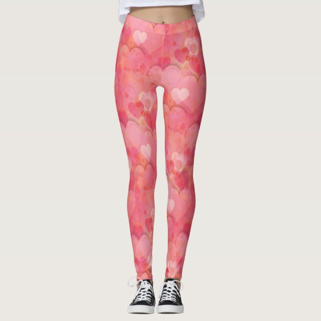 Pink Heart Dreams Leggings (Front)