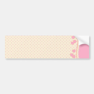 Pink Heart Eyelet Background Bumper Sticker