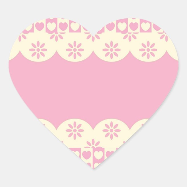 Pink Heart Eyelet Heart Sticker (Front)